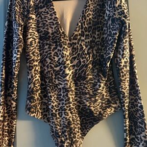 Good American Leopard Print Bodysuit